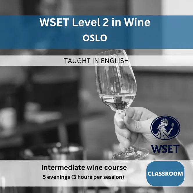 Hovedbilde 18.08.2026 WSET Level 2 in Wine - kveldskurs OSLO